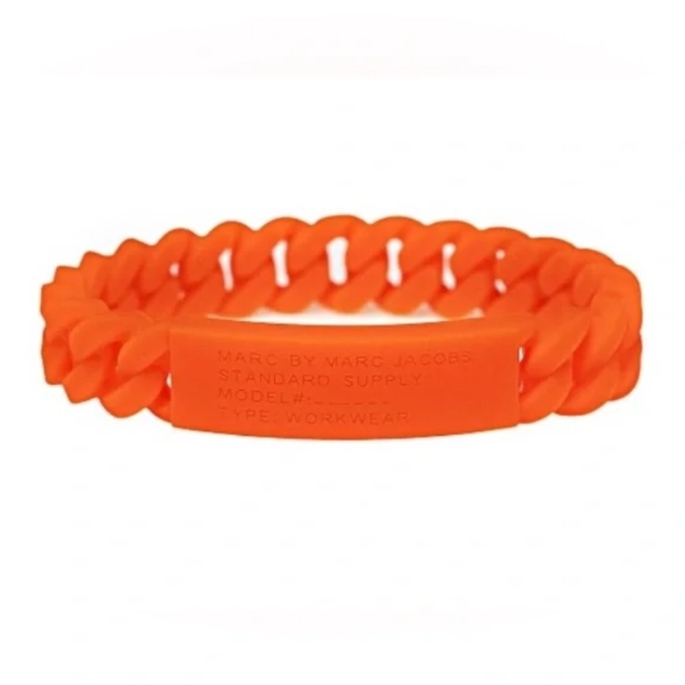 Marc by Marc Jacobs Orange Braided Silicone Bracelet
